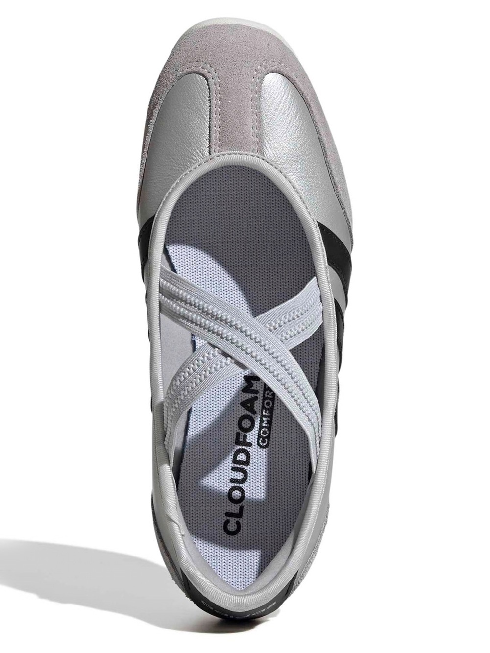 New Adidas Barreda Mary Jane Silver Metallic Core Black Women Casual Shoes
